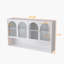 Armoire de rangement murale en verre 47,25 po à quatre portes, fixation murale-104391814