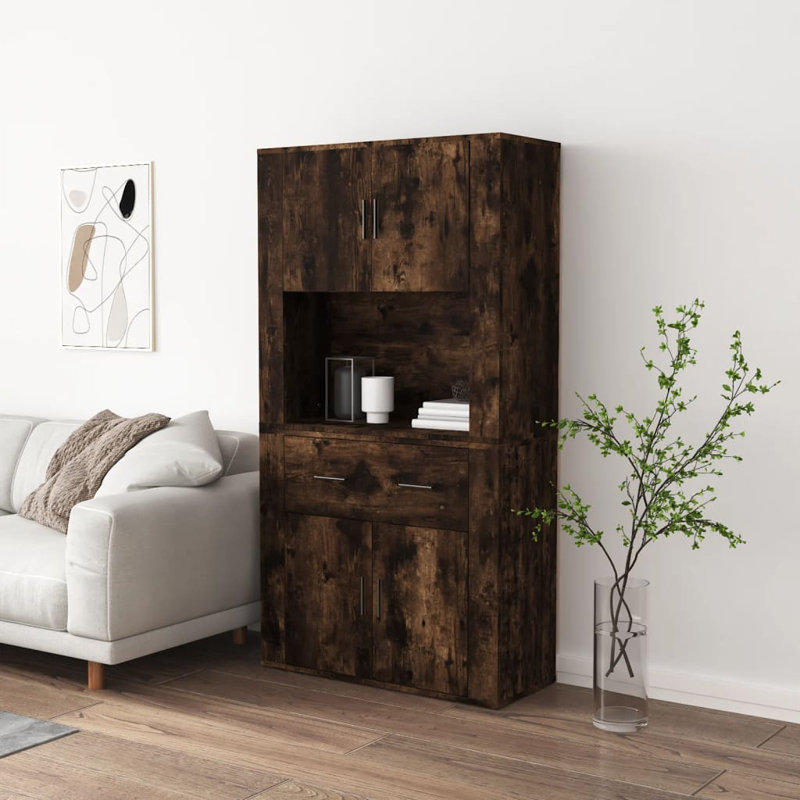 Vidaxl 80cm Sideboard, Brown/Black