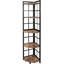 Pugsley 164cm H x 35cm W Iron Corner Bookcase-1863285982