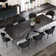Cerinle 78.74'' to 110.24'' Extendable Rectangular Sintered Stone Dining Table for 8-10