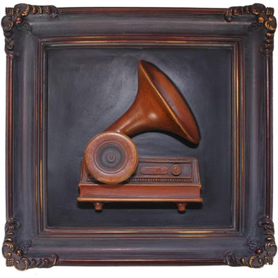 Sculpture murale rétro, décoration antique, fronton, couloir, art, statue pour salon, bureau, chambre, galerie, cadeau, esthétique, instrument de musique, corail