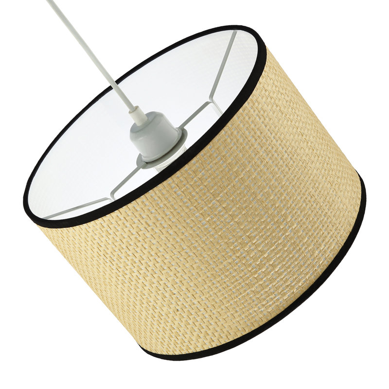 20cm H Rattan Drum Lamp Shade ( No Direct Attachment Method ) in Brown