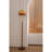 Solid Wood Floor Lamp with Glass Shade and 3 Color Temperatures