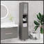 Armoire de rangement haute avec miroir Kleankin