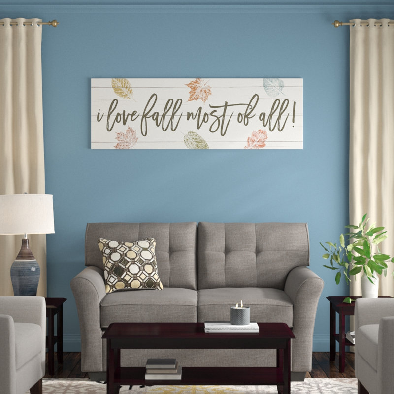 « harvest sentiments sign i », art textuel sur toile, H 12 po x l 36 po x P 1,5 po, Toile tendue