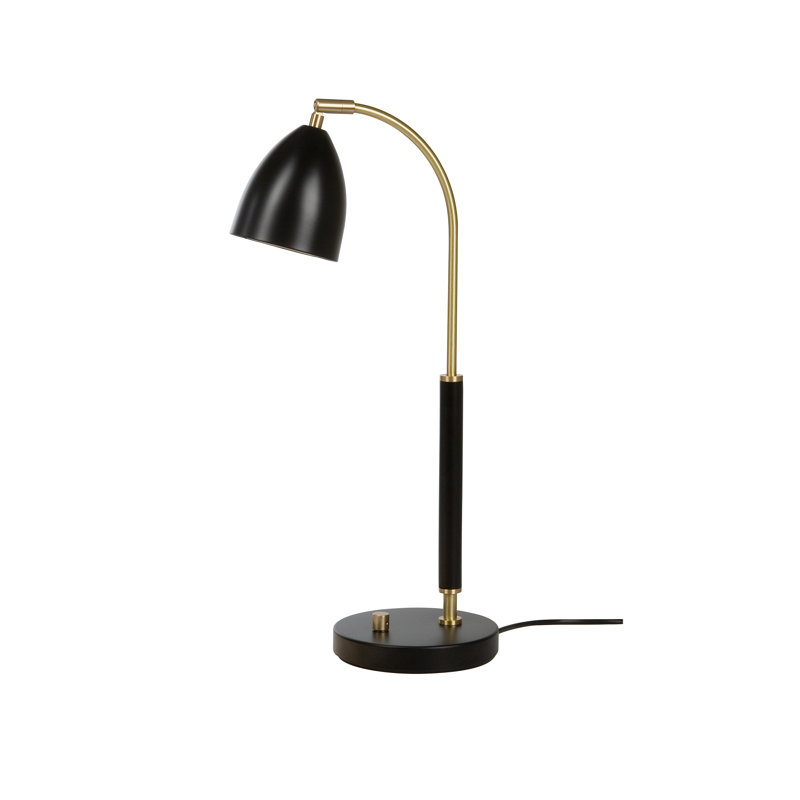 Deluxe Metal Desk Lamp, Black/Brass