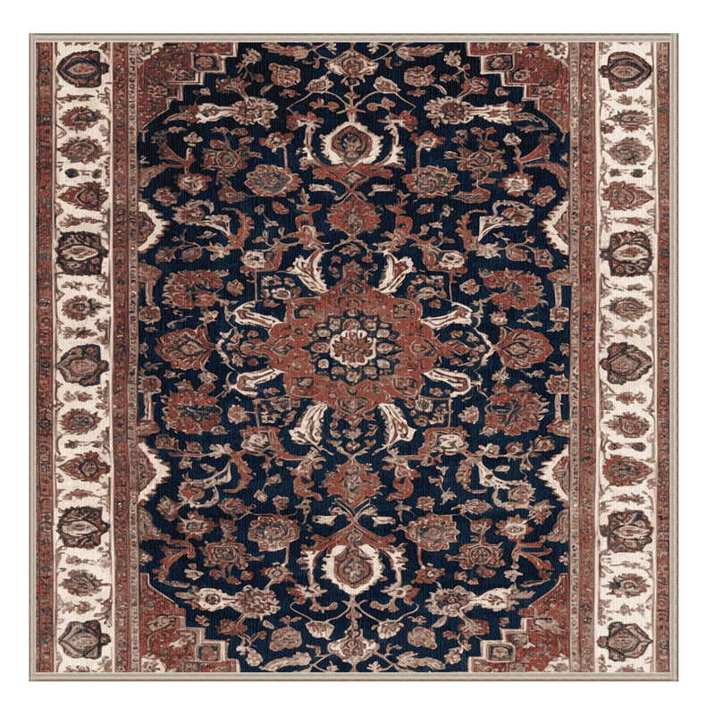 Tapis brun lavable à la machine, Carré 3 pi
