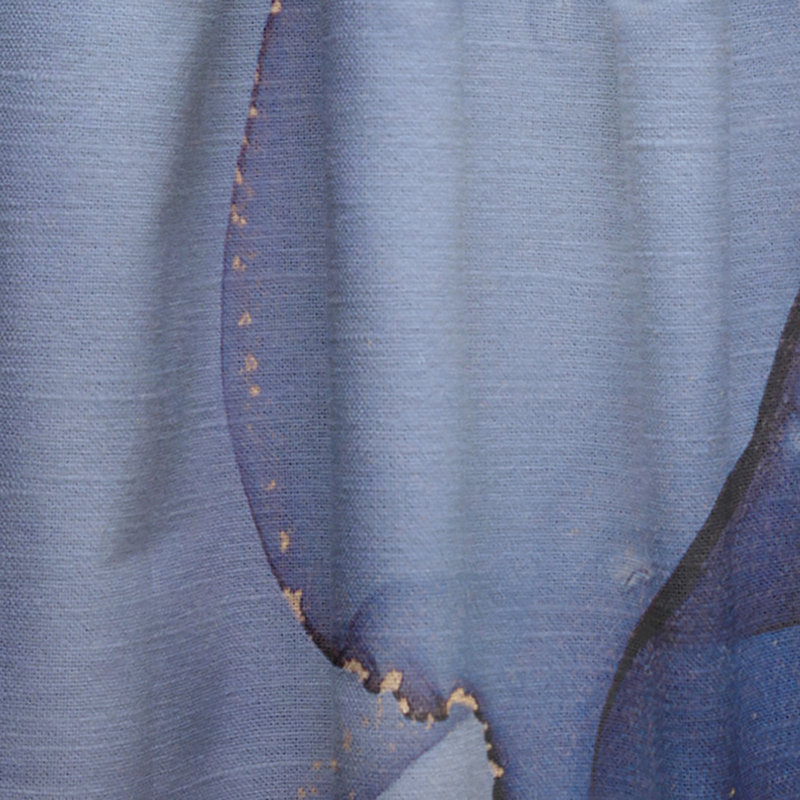 Rideau en velours mauve abstrait - Luxury Luxury Fluide Art - obscurcissant - 1 panneau, L 52 po x L 108 po