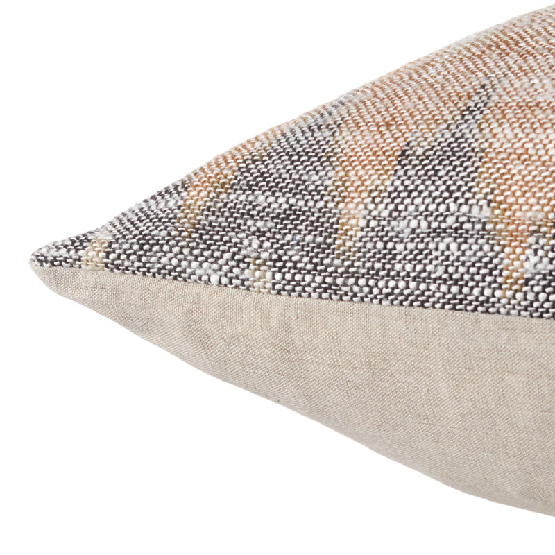 Jaipur Living Isoke Handmade Solid White/Blue Pillow, 100% Poly Fill, 16"H x 24"W