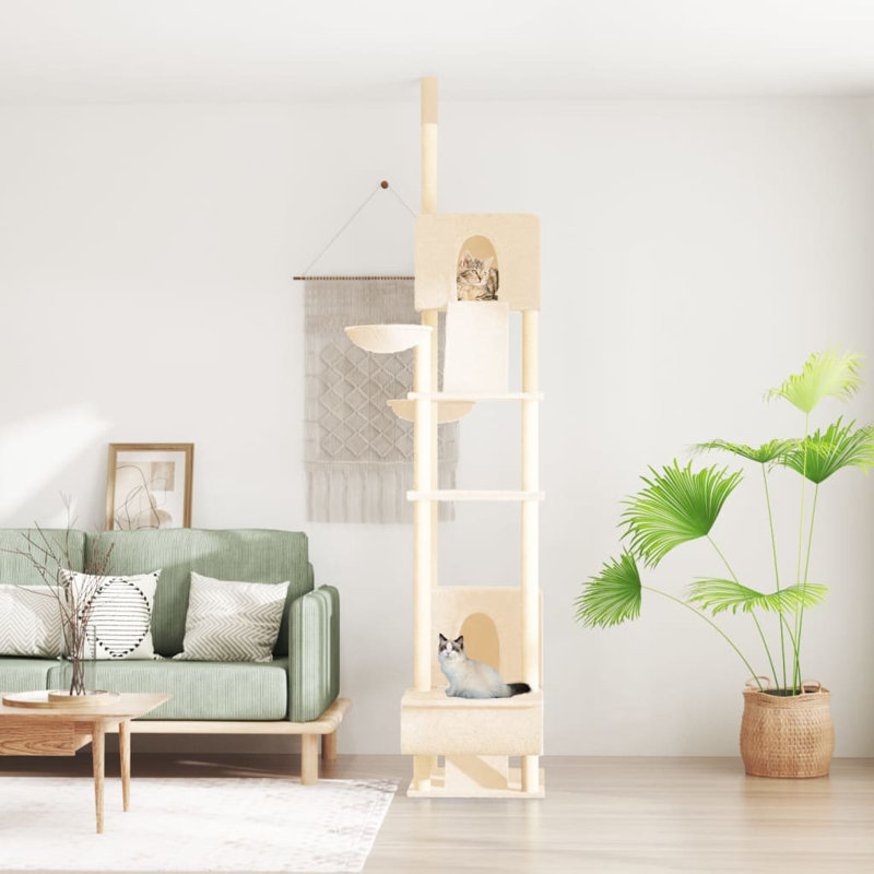 303cm H Cat Tree, Cream