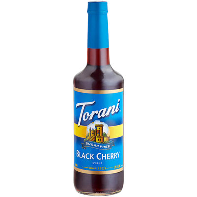 Torani Sugar-Free Black Cherry Flavoring / Fruit Syrup 750 mL Glass Bottle WS-880371322