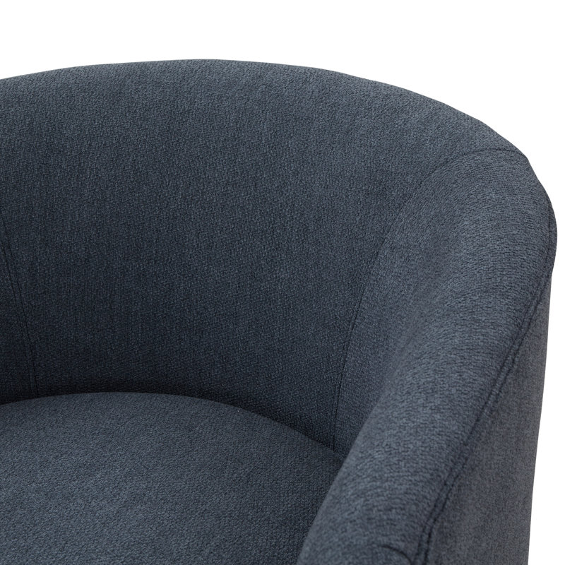 Chaise pivotante en tissu Arnardo, Chenille bleu