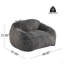Fauteuil à billes d'intérieur, fausse fourrure grise