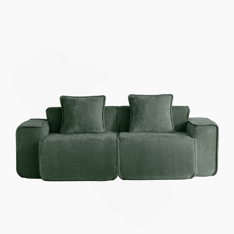 Harrison LSF&RSF Sofa Velvet-Light Camel, Green