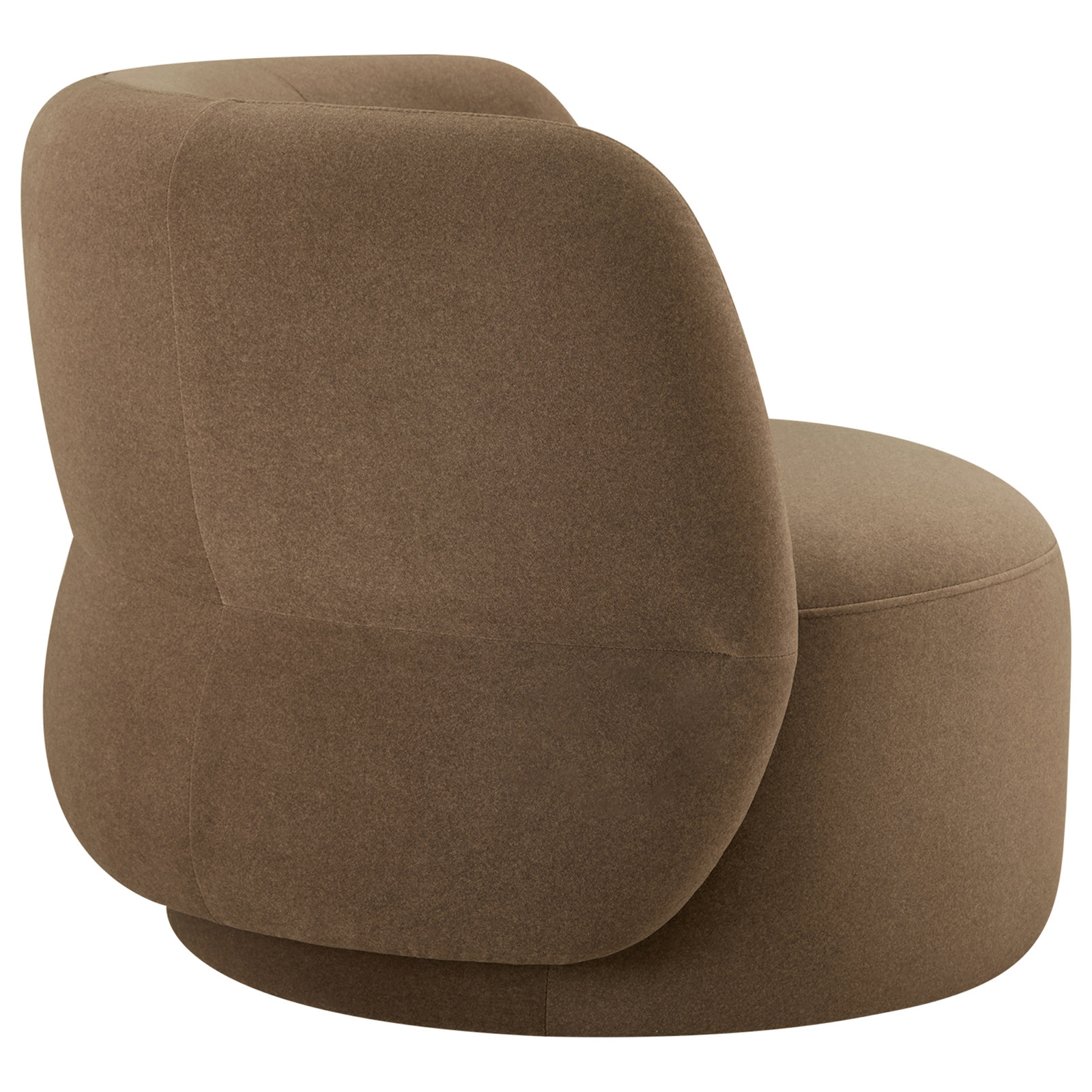 Swivel Barrel Chair, Vesper Tobacco Velvet