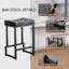 Tabouret de comptoir rembourré avec structure et repose-pieds en métal, tabouret de bar à hauteur de siège sans dossier-149472988-149472985-149472990