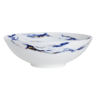 Bol de service en porcelaine azur