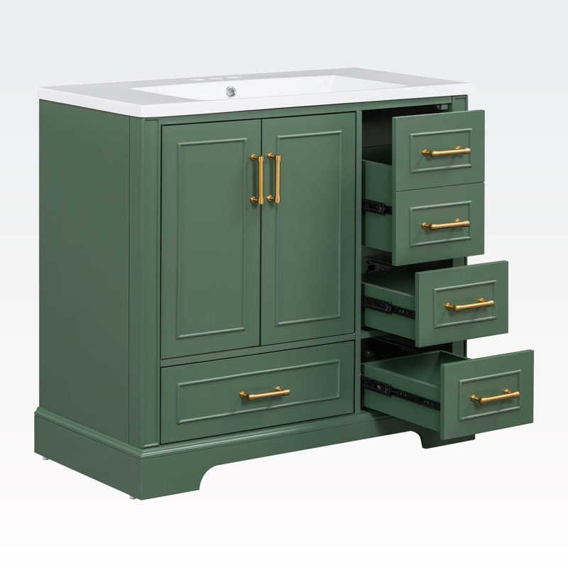 Armoire de salle de bain Breisch, Vert
