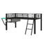 Lit mezzanine avec bureau, lit mezzanine avec bureau Gaming, DEL-1586658147