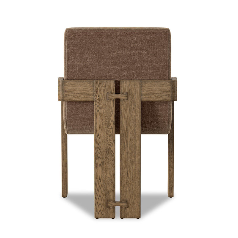 Roxy Upholstered Arm Chair, Smoked Grey, Somerton Ash