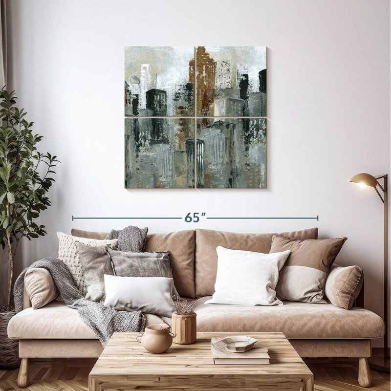 Avery Intersection Painting, 38" H x 38" W