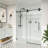 Opal Mirage MCOCOD 56-60.5" W x 76" H Single Sliding Frameless Smooth Sliding Shower Door with 3/8" (10mm) Clear Glass-58239652
