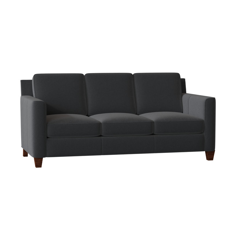 Yorba Leather Sofa, Outsider Raven Genuine Leather, Mahogany