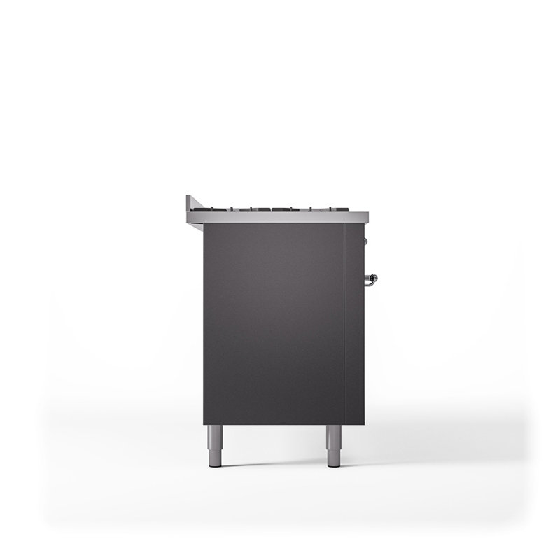Cuisinière à double combustible de 60 po avec 9 brûleurs scellés et plaque chauffante (porte pleine) Nostalgie II de la série ILVE