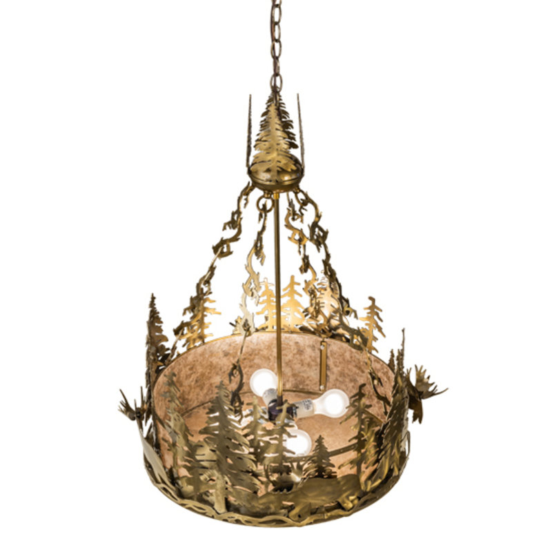 Moose At Dusk 4 - Light Chandelier
