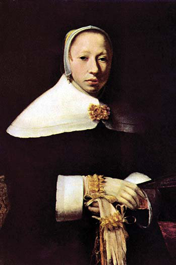 Portrait de femmes par johannes vermeer-impression non encadrée, H 66 po x l 44 po