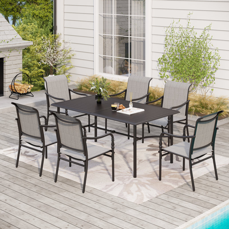 6 - Person Patio Dining Set with Rectangular Table