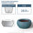 Medium Blue Patina (Upgraded Interior) Concrete Round Planter / Pot With Drainage Holes-117466582