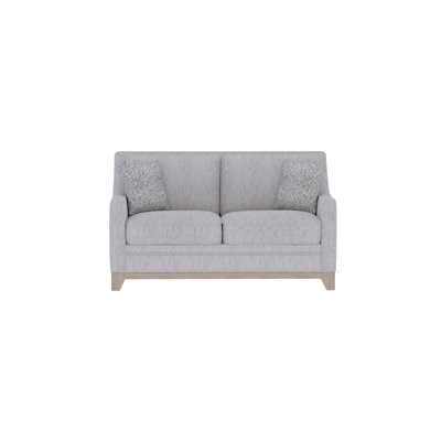 Causeuse large de 59 po en gris avec pieds en bois massif Reyonna