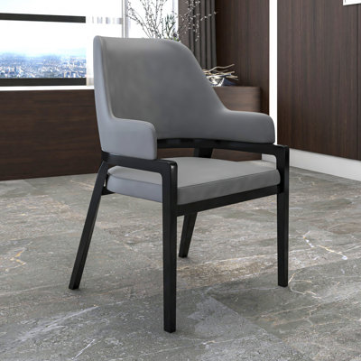 Colmar Dining Chair With Curved Open Back And Rubberwood Legs