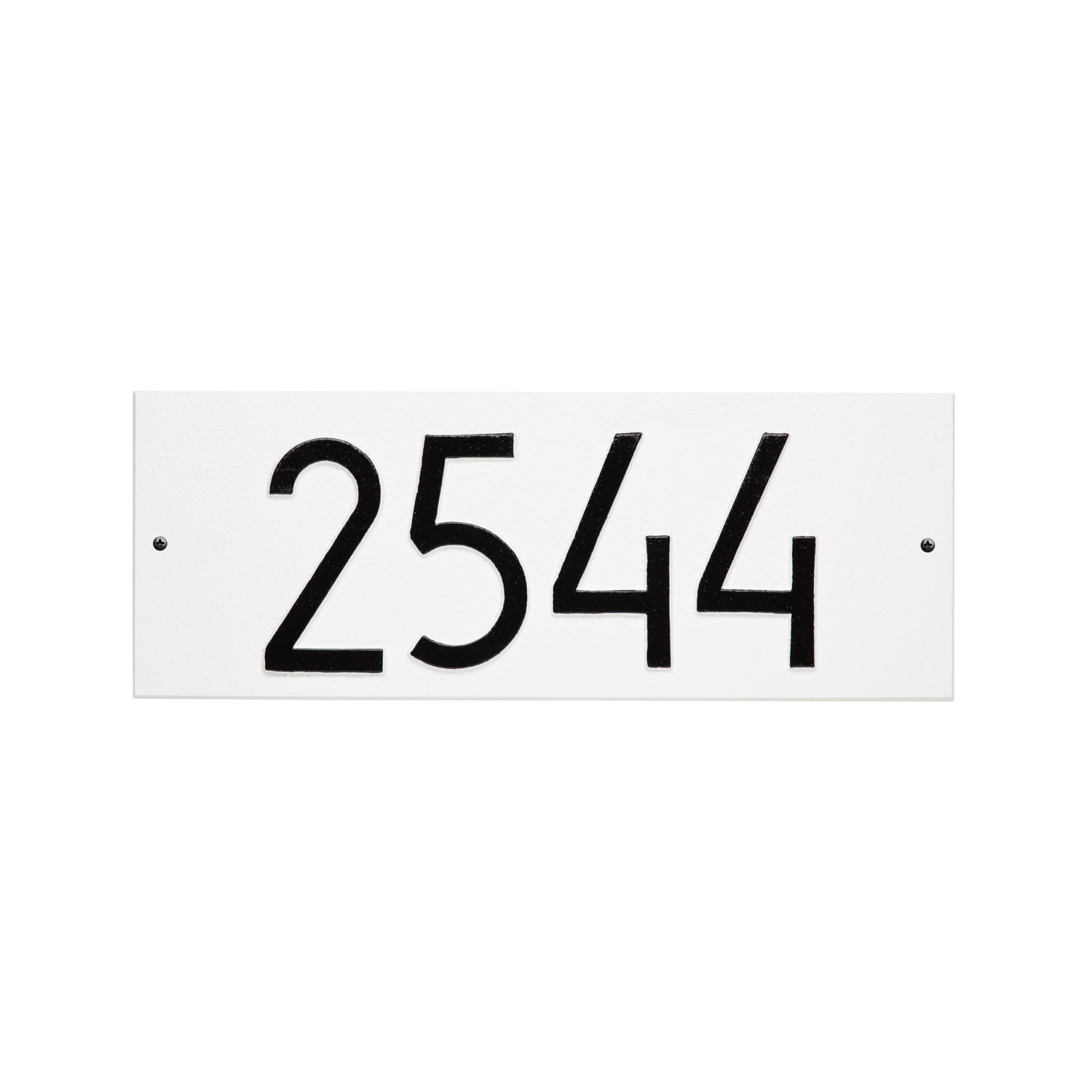 Mid-Century Modern Address Plaque, White, Yes