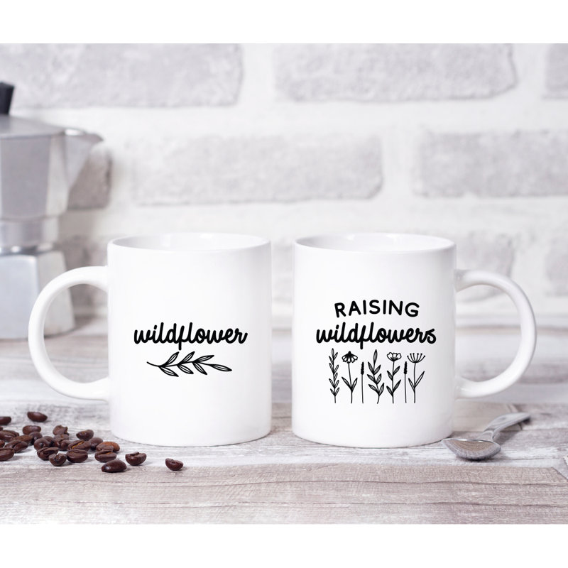 Ensemble de tasses à café 2 pièces maman et me bundle wildflower