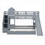 Castle Style Bunk Bed With 2 Drawers 3 Shelves And Slide-1107856966-1107856965