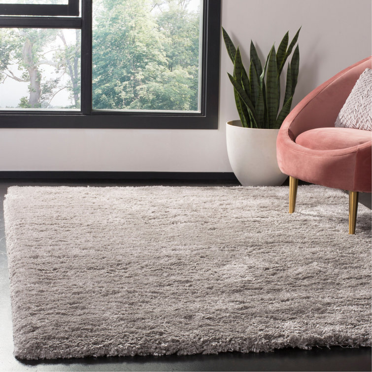 Fynn Royal Shag 300 P.P. Solid Color Rug in Silver