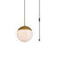 Bulera 1-Light Metal and Glass Globe Pendant with Adjustable Height-1704723178-1704723177