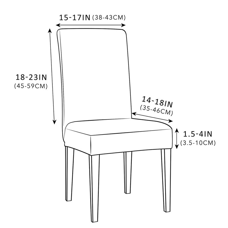 Housse pour chaise de salle à manger et coussin en T, Bleu foncé