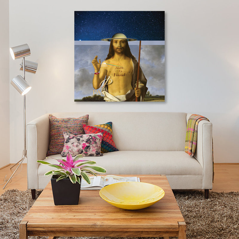 « the vérité », impression sur toile, H 26 po x l 26 po x P 1,5 po, Toile tendue