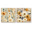 Ensemble de 2 carrés floraux beiges rustiques-101851508-101851511