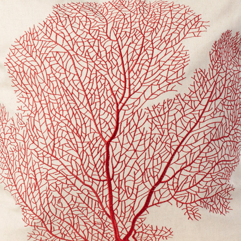 Syracuse 100% Cotton Throw Pillow, Beach Red