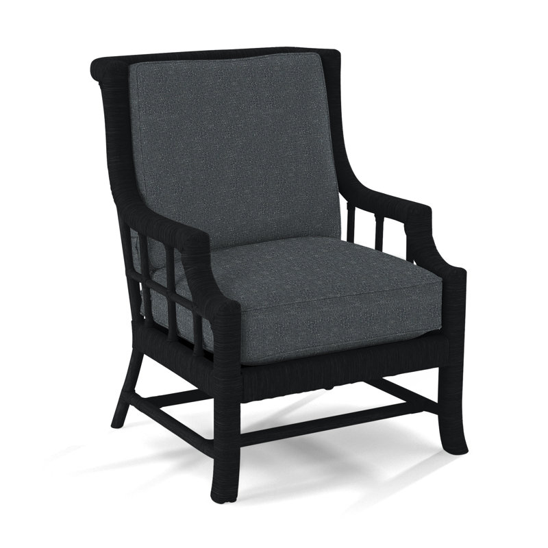 Fauteuil Lafayette, Noir, noir, noir, noir, Chenille rose / velours uni; 0809-14