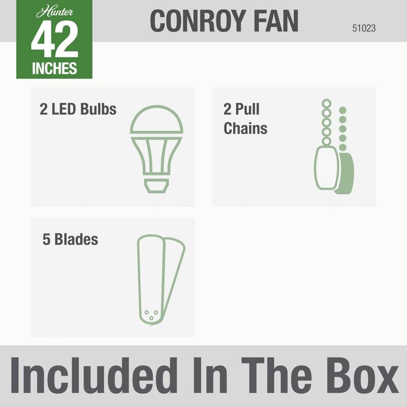 Conroy Onyx Bengal 42" Low Profile Ceiling Fan with Mahogany Blades and LED Light