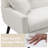 Jaqueze Upholstered Beige Linen Blend Button Tufted Square Arm Loveseat-45792342
