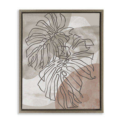 Feuille avec cadre flottant tons de terre, design par Cat Thurman Designs