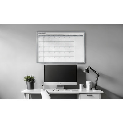 Ghent Calendar Whiteboard with Aluminum Frame, Magnetic
