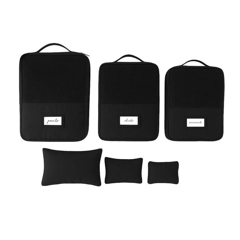  Ensemble de 6 cubes de luxe en noir, Noir