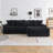 Comfortable Reclining Sofa with Cup Holder and Storage Function for Various Rooms